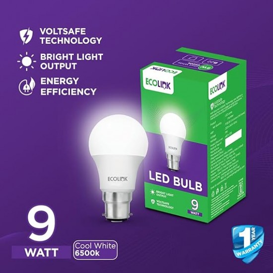 EcoLink 9-Watt Base B22 LED Bulb EcoLink 9-Watt Base B22 LED Bulb